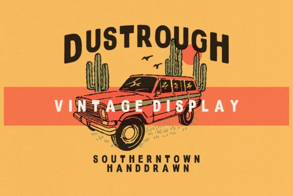Dustrough Reguler: A Vintage Hand-Drawn Typeface