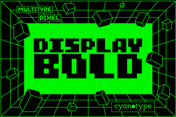 MultiType Pixel Display Bold: A Modern Typeface for Bold Designs