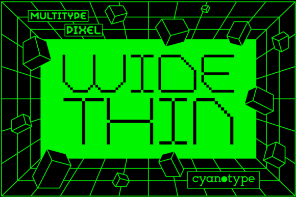 MultiType Pixel Wide Thin: A Cool, Trendy Pixel Font