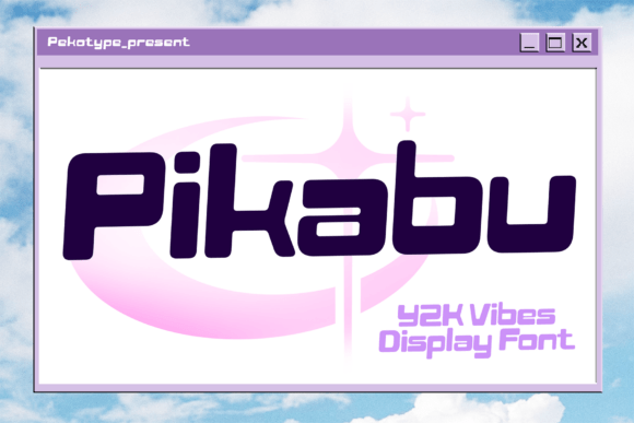 Pikabu: Y2K Vibes Display Font for Retro-Futuristic Design