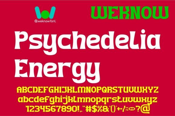 Psychedelia Energy: A Groovy Display Typeface for Bold Designs