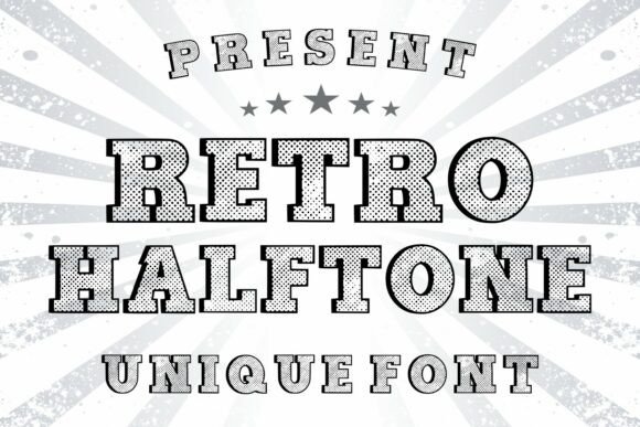 Retro Halftone: A Cool, Grunge Display Typeface for Bold Designs