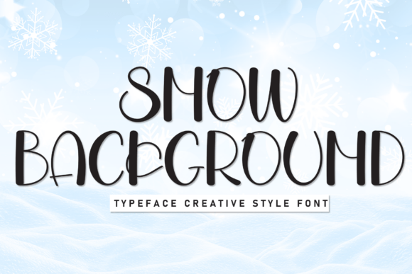 Snow Background: A Whimsical Handwritten Font for Creative Designs