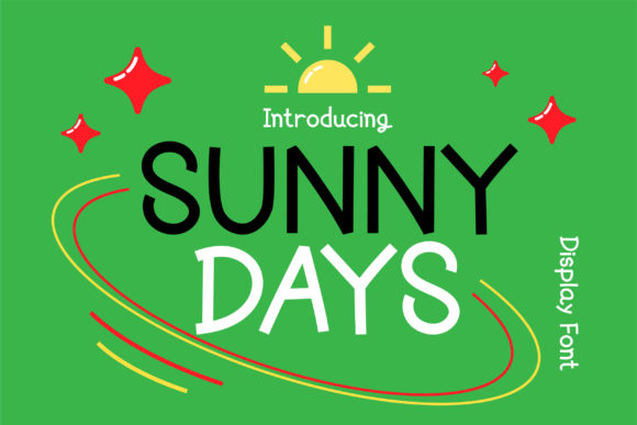 Sunny Days: A Bright Display Font for Creative Projects