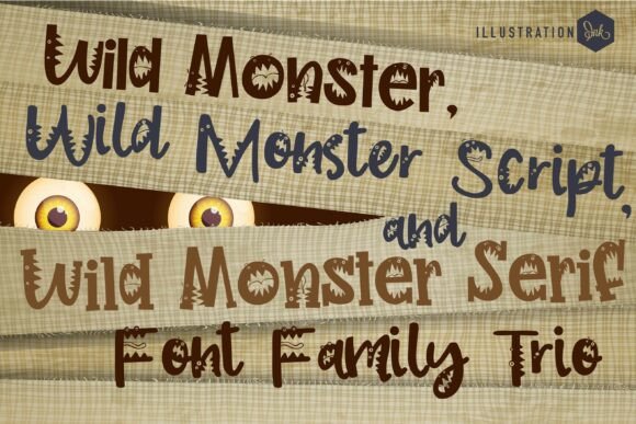 Wild Monster Trio: Playful Fonts for Spooky Season & Beyond